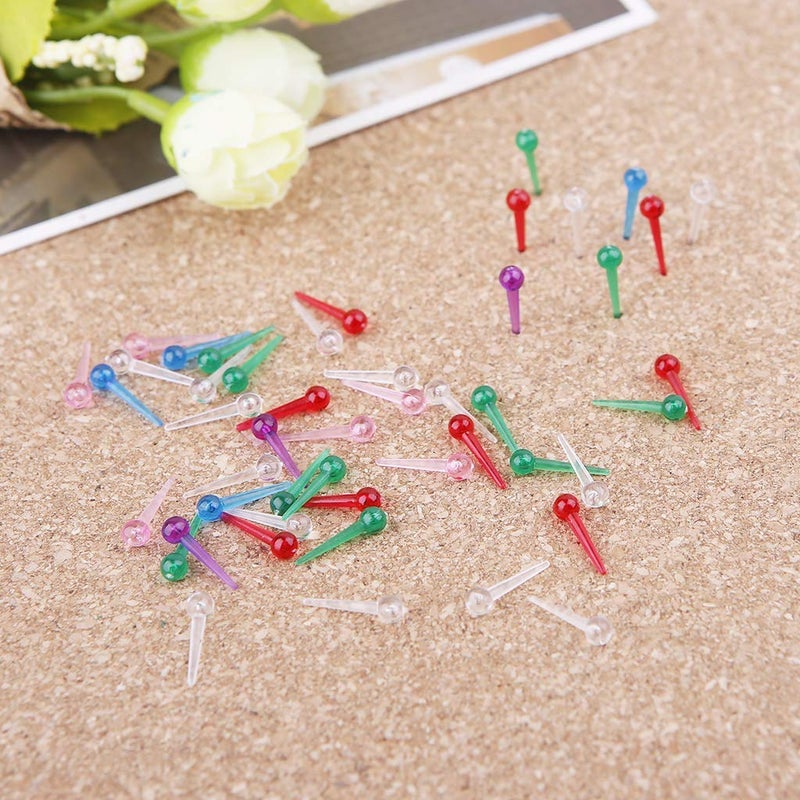 esowemsn 100pcs Assorted Color Plastic Sequin Pins Safety Push Pins Thumbtacks for DIY Christmas Craft Handmade Beaded Foam Balls Ornaments Accessories - Image 5